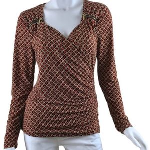 MICHAEL Michael Lord Wrap Blouse